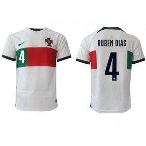 Lacne Muži Futbalové dres Portugalsko Ruben Dias #4 MS 2022 Krátky Rukáv - Preč